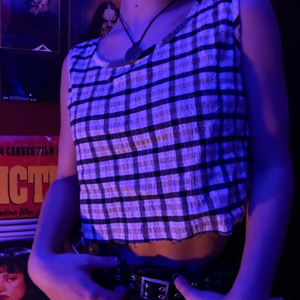 Plaid Crop Top/ Tank Top